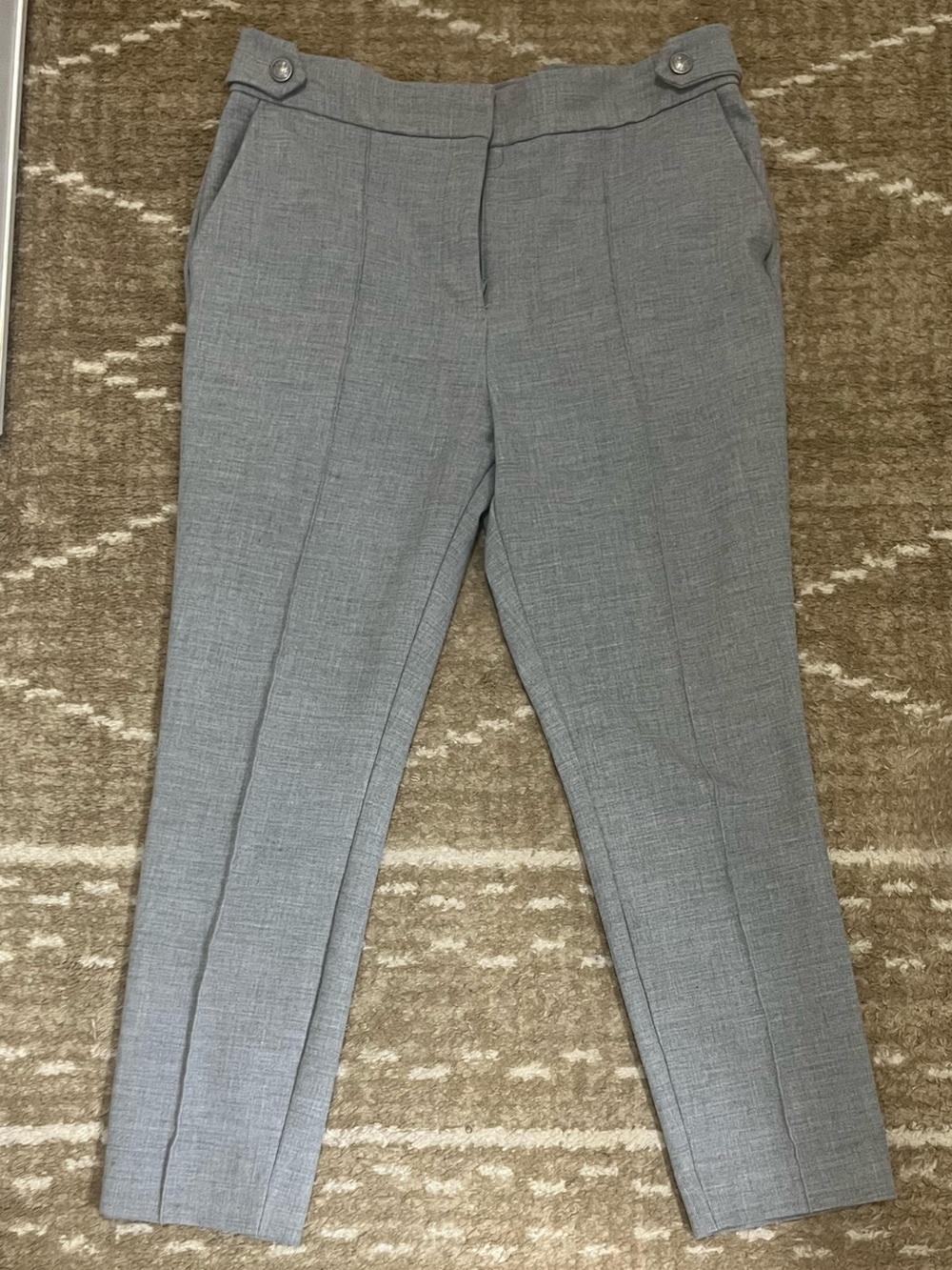 Express Gray Cropped Dress Pants